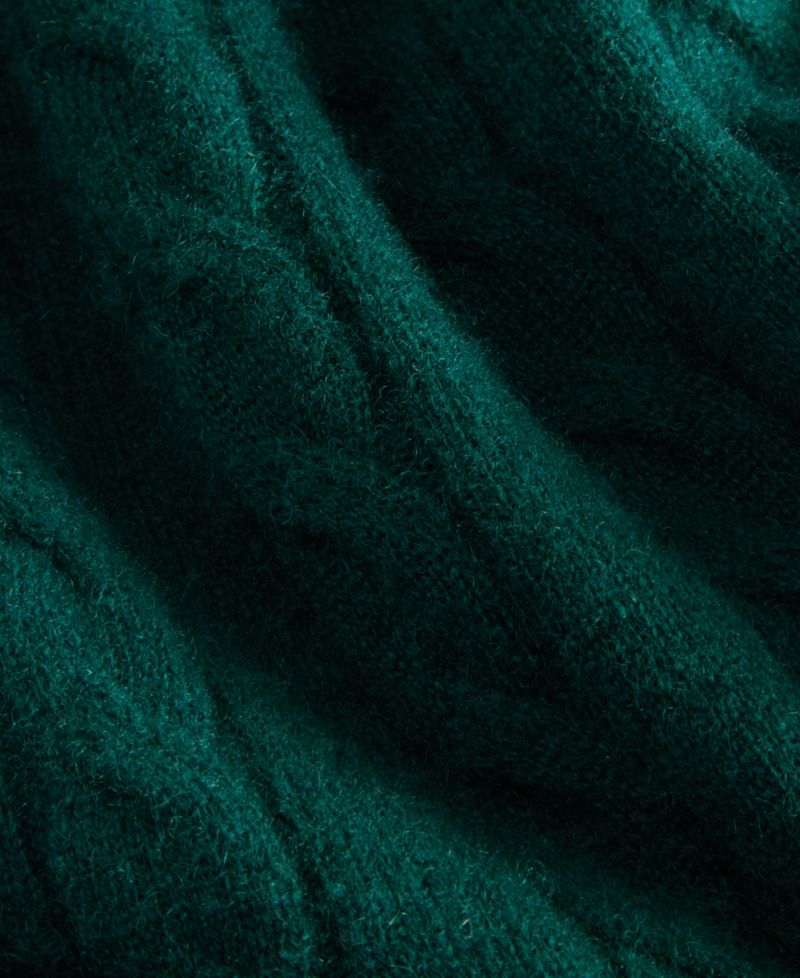 Petite Cable-Knit Crewneck 100% Cashmere Sweater