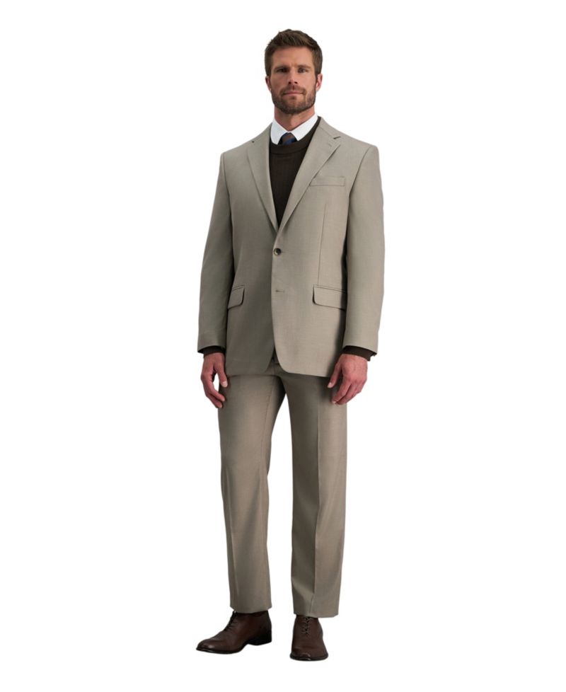 Men's Premium Stretch Classic-Fit Flat Front Suit Pants