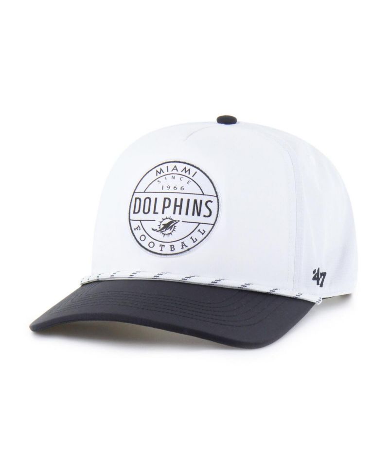 Men's White/Black Miami Dolphins Suburbia Hitch Two-Tone Adjustable Hat