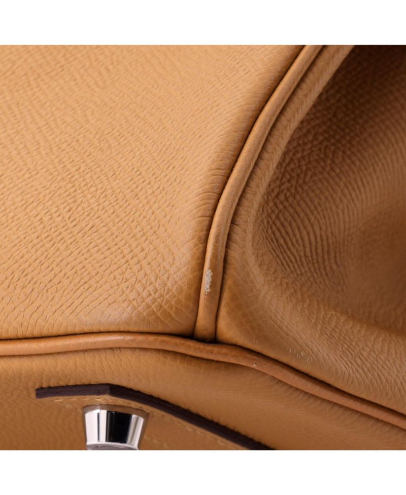 Birkin 30 Handbag Brown Epsom with Palladium Hardware