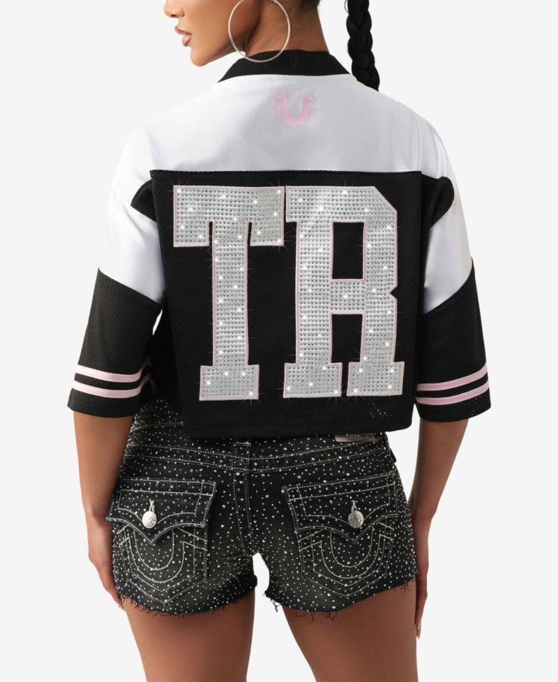 Women's Crystal Sporty Jersey Shirt