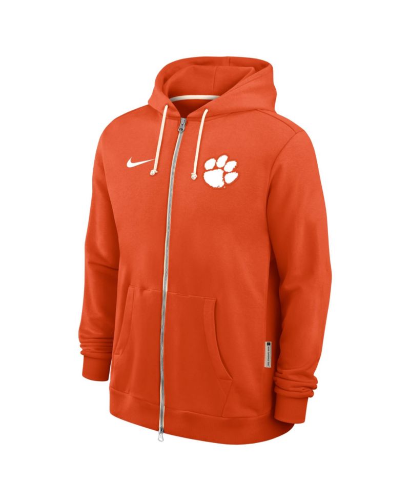 Men's Orange Clemson Tigers 2025 Sideline Standard Issue Dri-FIT Full-Zip Hoodie