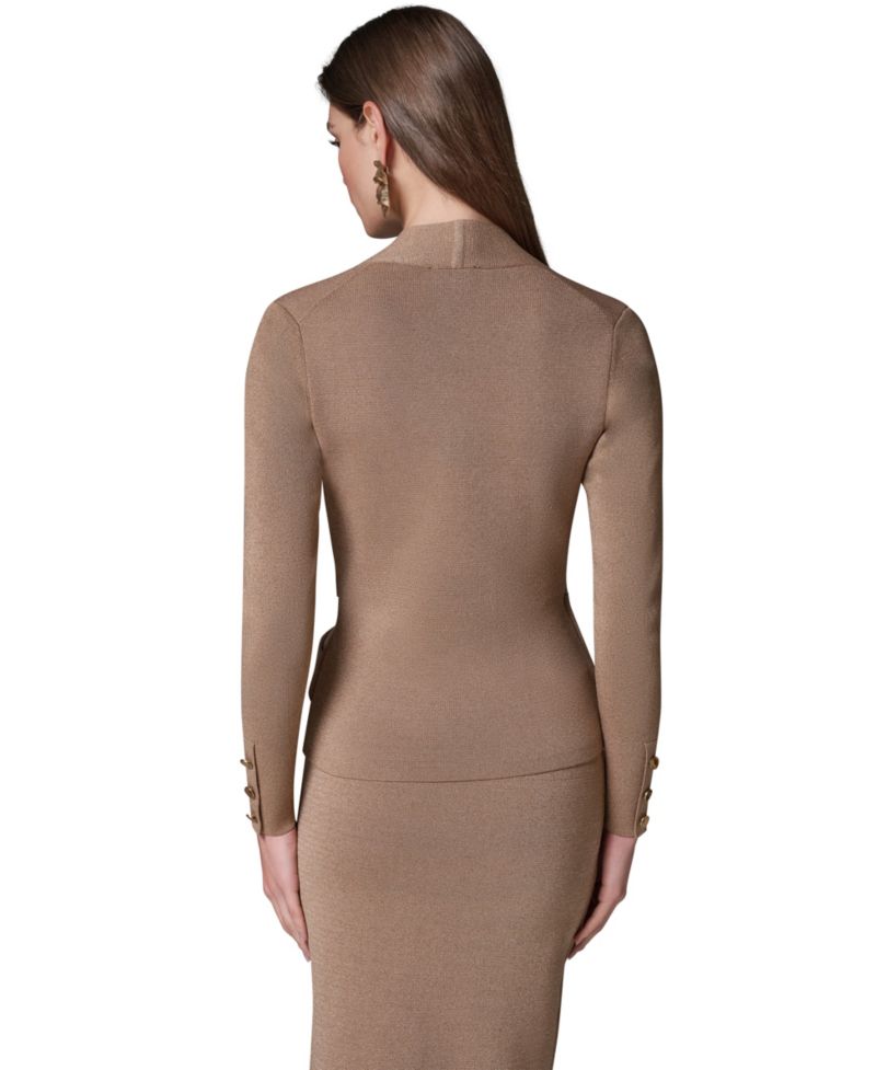 Women's V-Neck Long-Sleeve Fitted Sweater