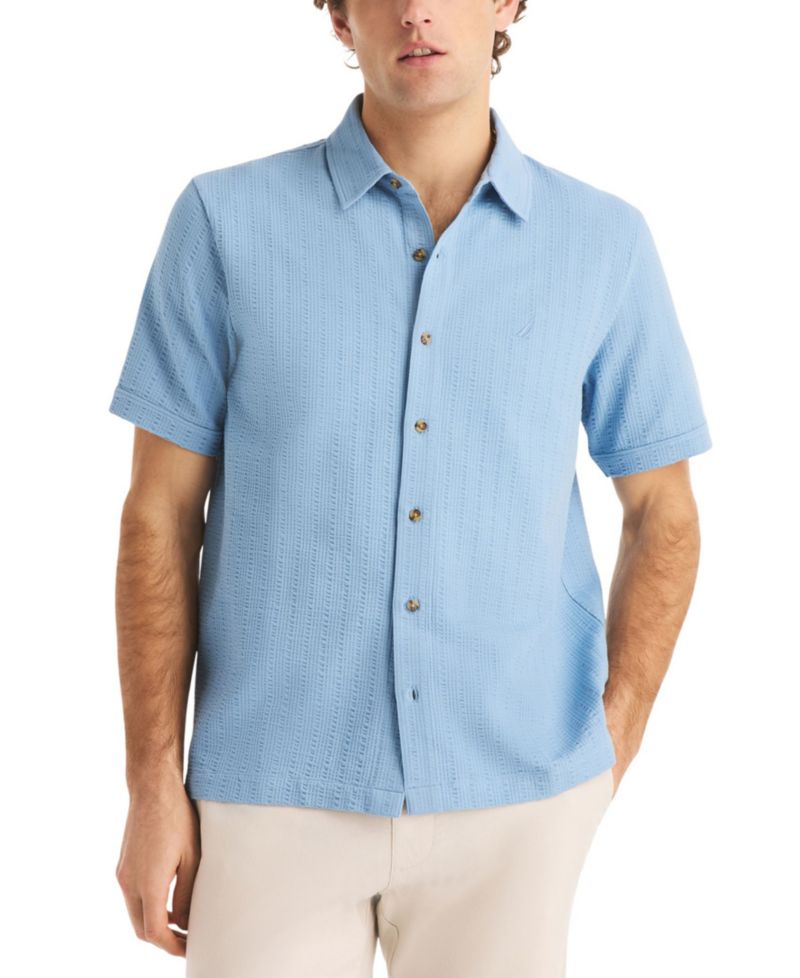 Men's Seersucker Short-Sleeve Shirt