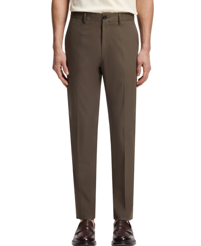 Men's Stretch Cotton-Silk Slim-Fit Pants