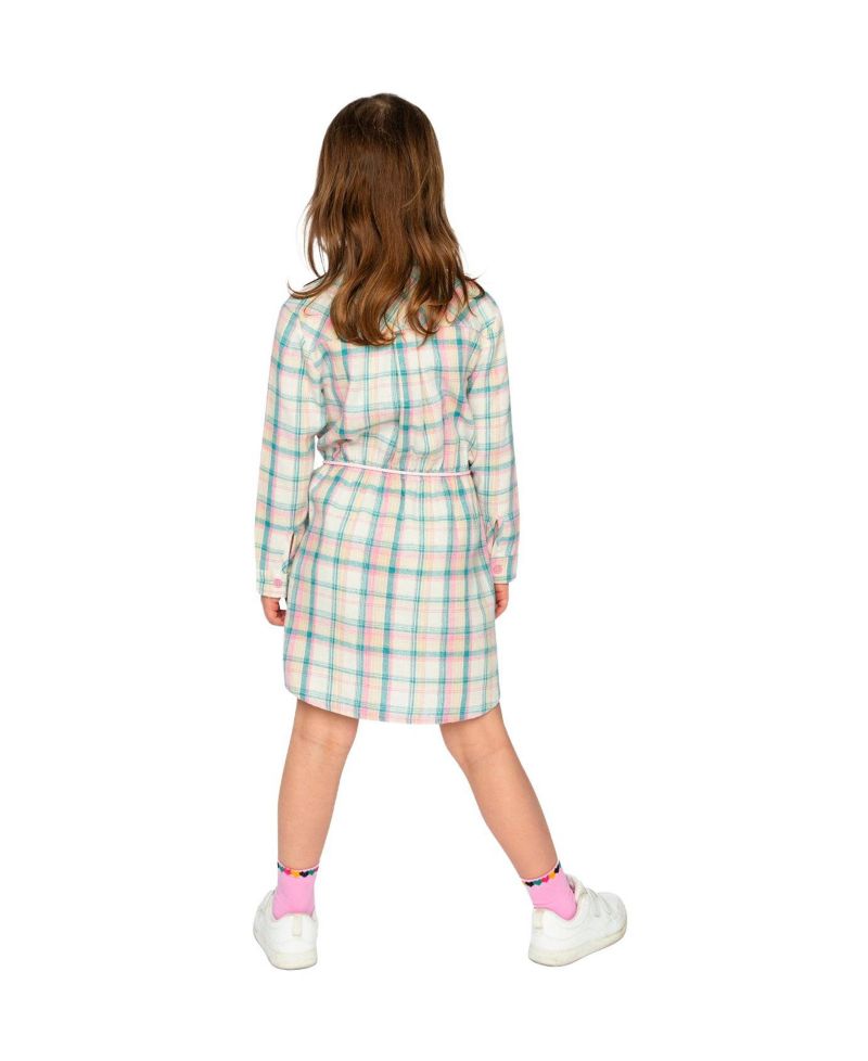 Little and Big Girl 6-14Y Shirt Dress with Belt