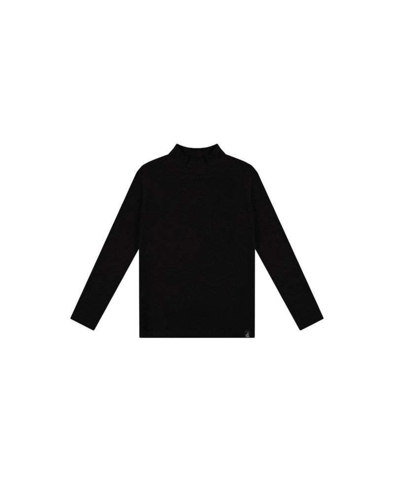 Big Girls 6-14 Brushed Rib Mock Neck Top