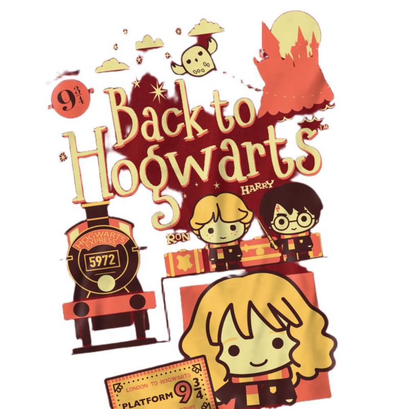 Men's Back To Hogwarts Platform 9 34 Chibis T Shirt