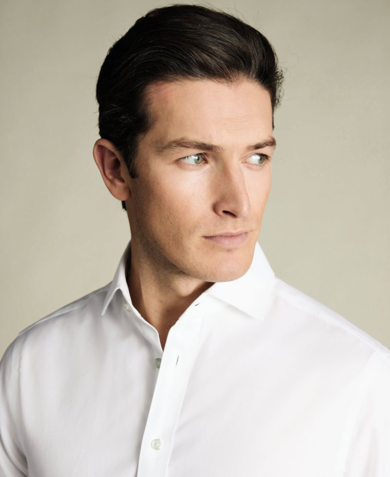 Men's Slim-Fit Twill Dress Shirt