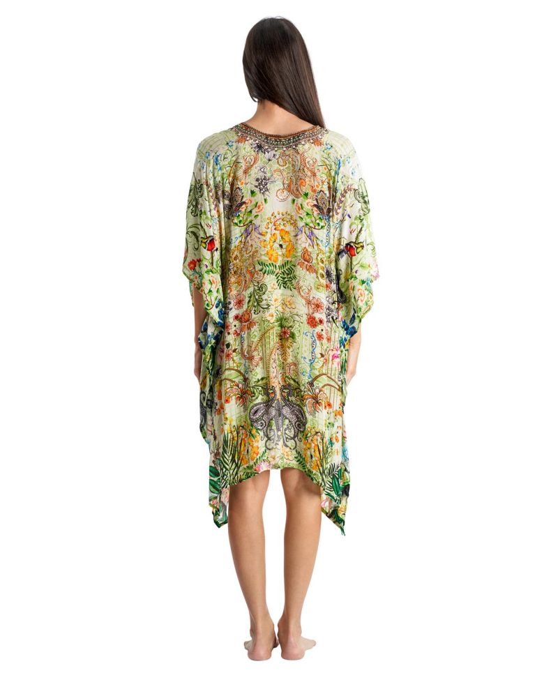 Women's V-neck Short Kaftan Dress