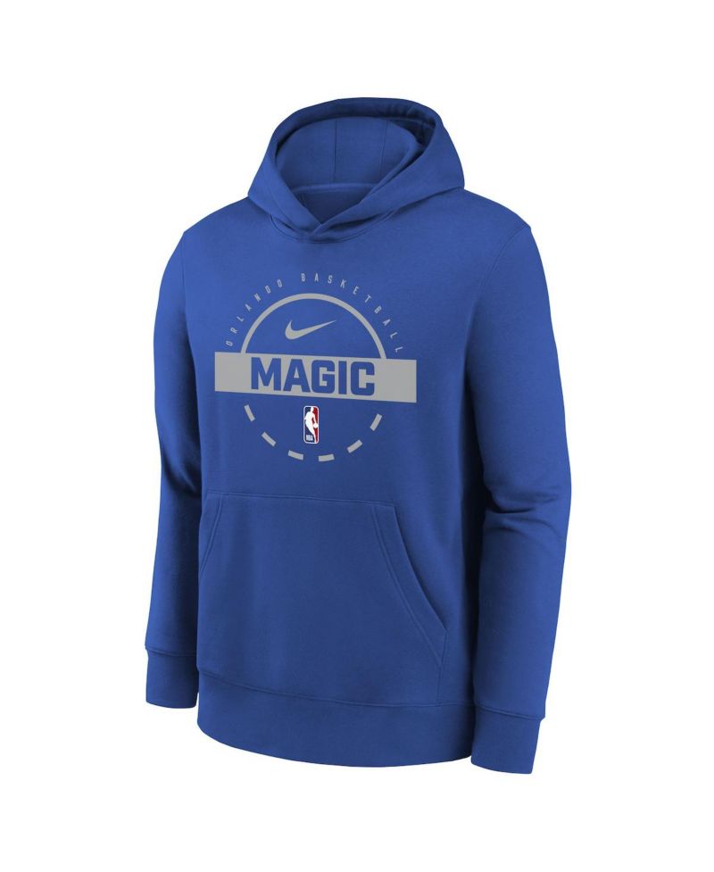 Big Boys and Girls Blue Orlando Magic 2025/26 Club Fleece Practice Hoodie