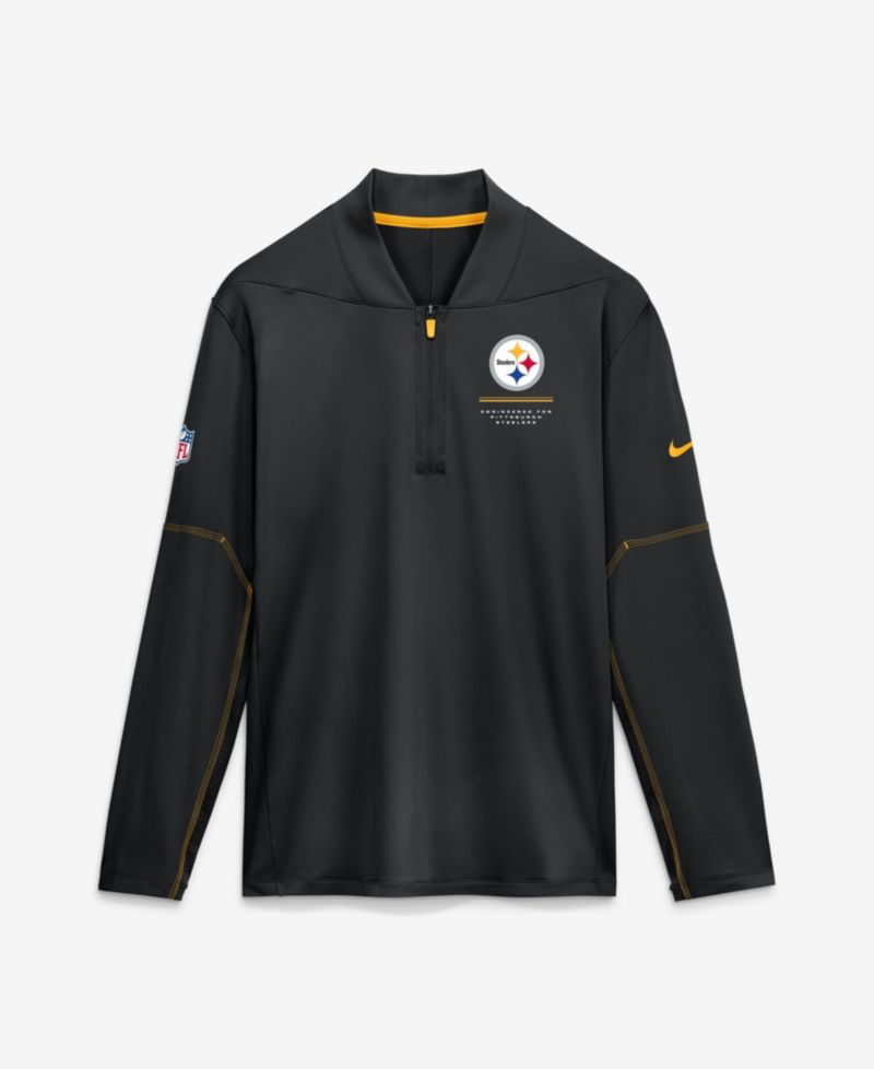 Men's Pittsburgh Steelers Sideline Half-Zip Midweight Pullover Sweatshirt
