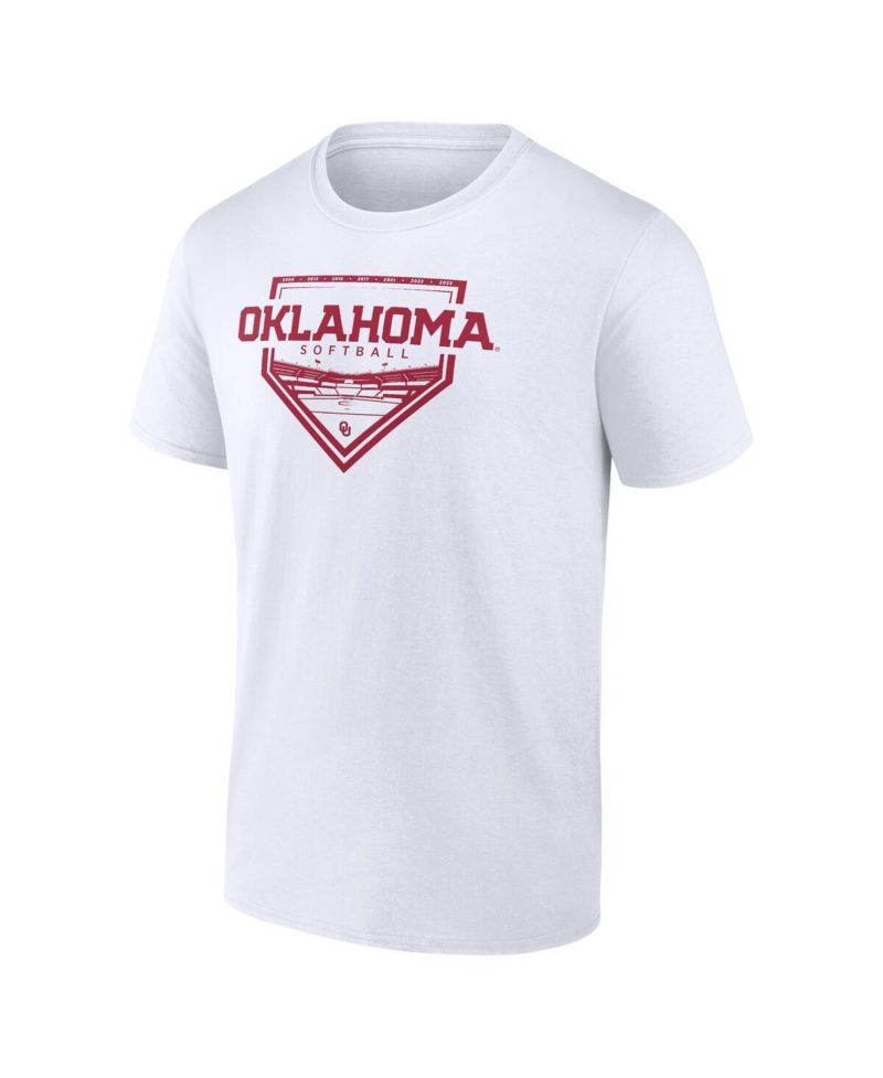 Mto Label Men's White Oklahoma Sooners Softball Fan T-Shirt