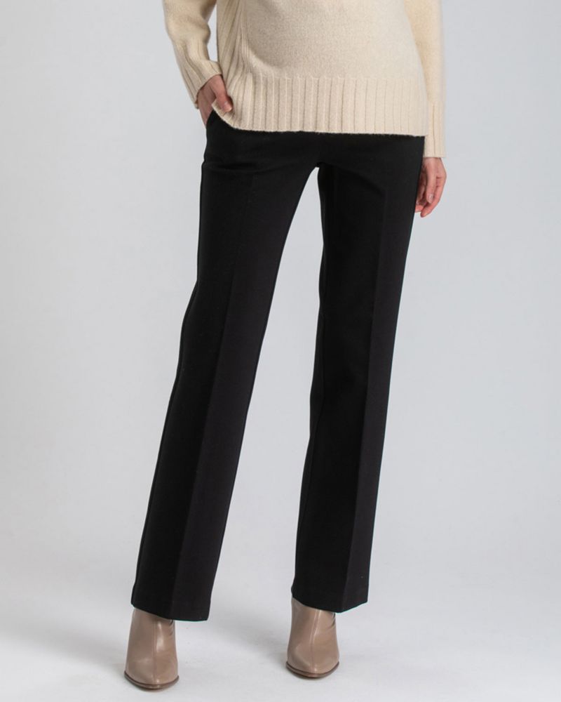 Maternity Adjustable Waistband Straight-Leg Trousers Comfy Leo