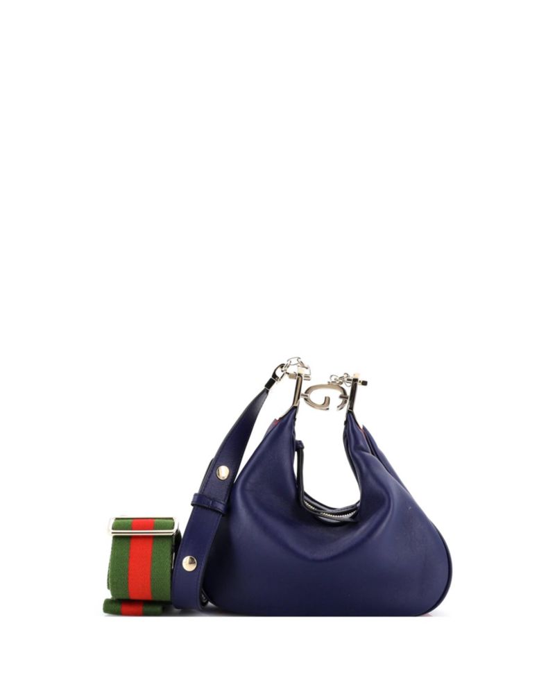 Small Attache Shoulder Bag Leather