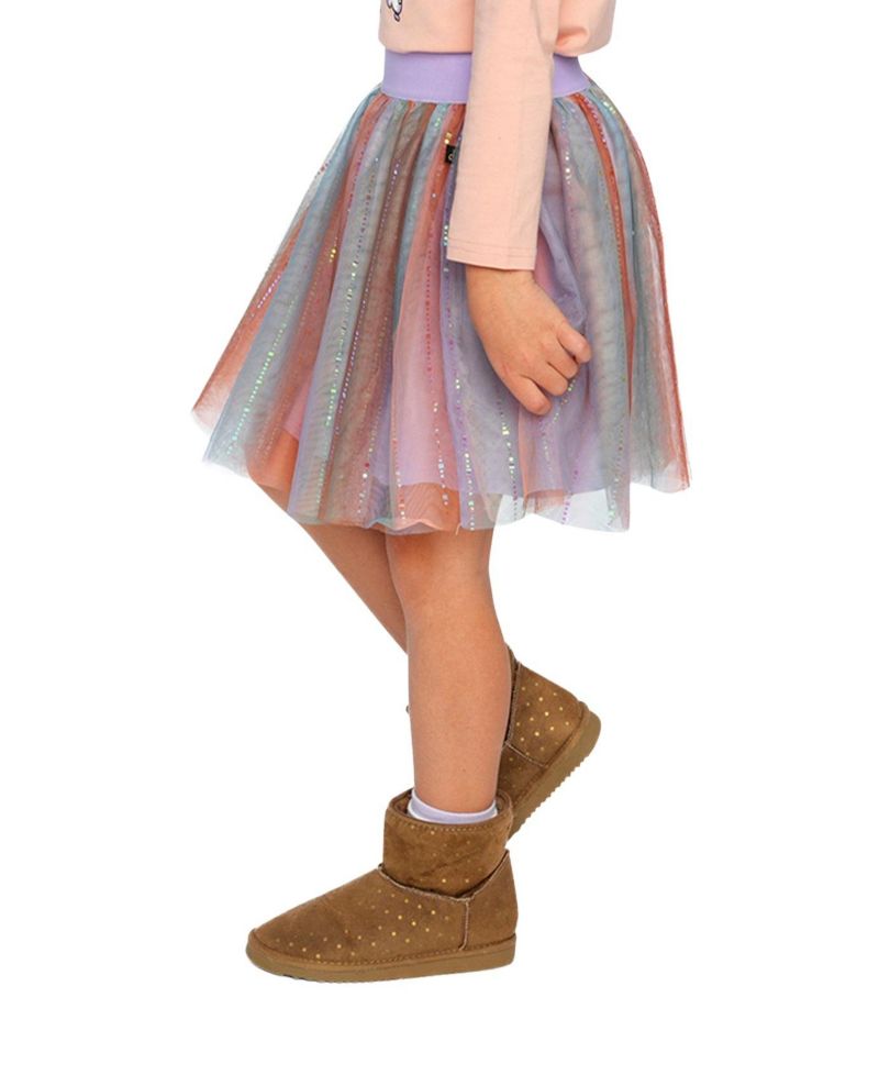 Little and Big Girl ( size 6 to 12 )Skirt Multicolor Gradient