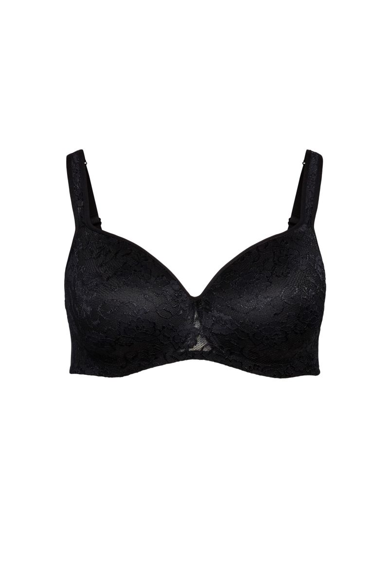 Women's Lace Balconette Bra Contouring Floral Underwire Mesh Stretch Supportive