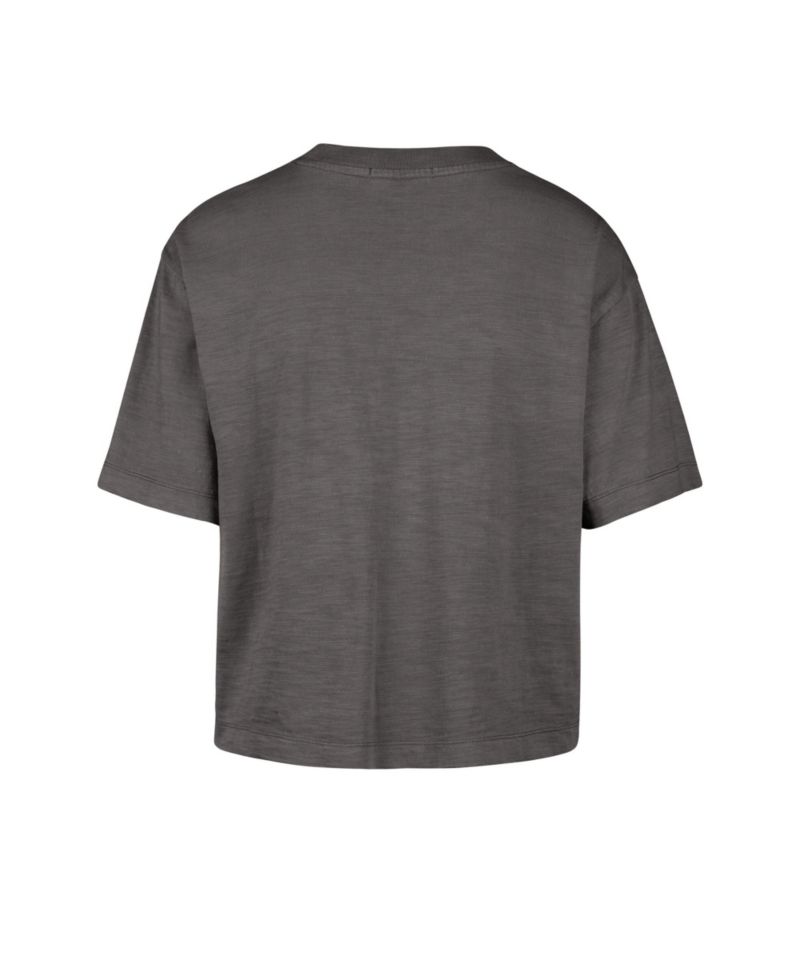 Women's '47 Charcoal Miami Dolphins Cropped Mindi Slub T-Shirt