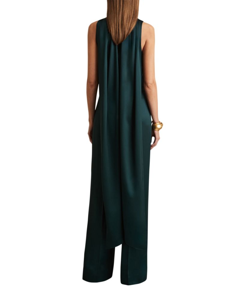 Women's Farah Capeback Cowl-Neck Wide-Leg Jumpsuit