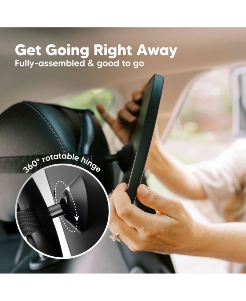 Baby Car Mirror, Large Shatterproof Baby Mirror for Car Seat Rear Facing, Baby Carseat Mirror for Infant