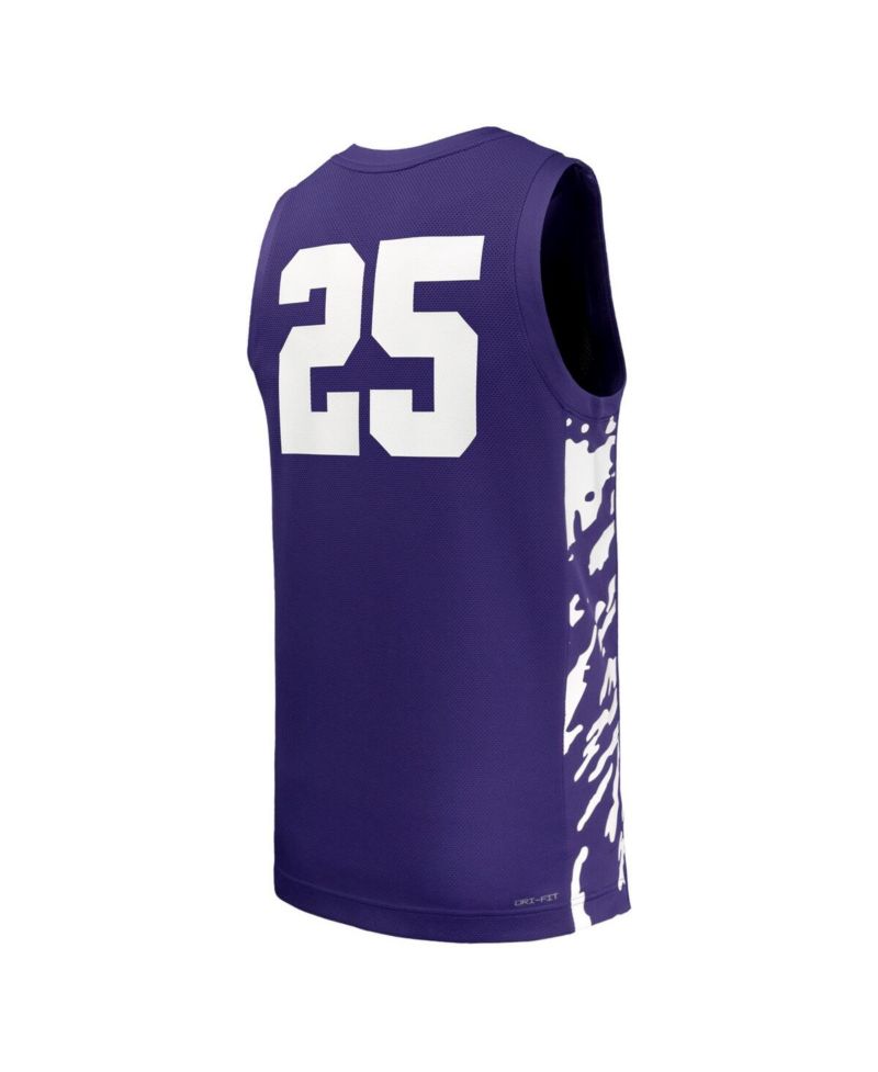 Men's 25 Purple Kansas State Wildcats Replica Basketball Jersey