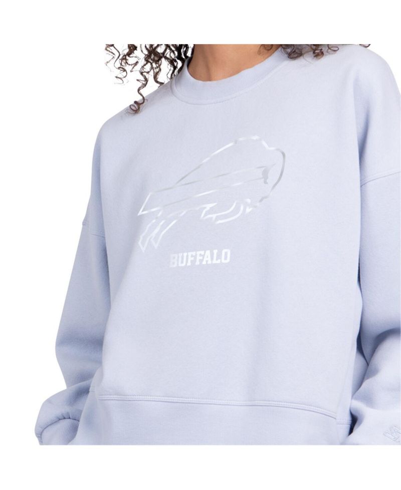 Women's Light Blue Buffalo Bills Travel Pastels Boxy Fleece Sweatshirt