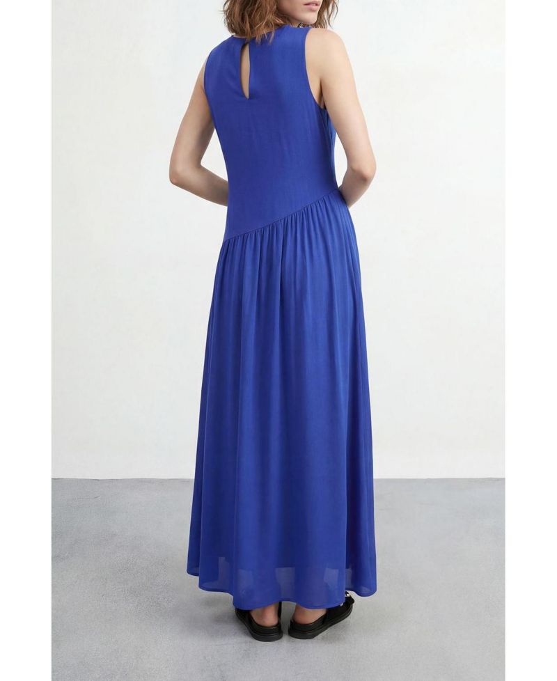 Women's Dropped Waist Chiffon Tiered Maxi Dress