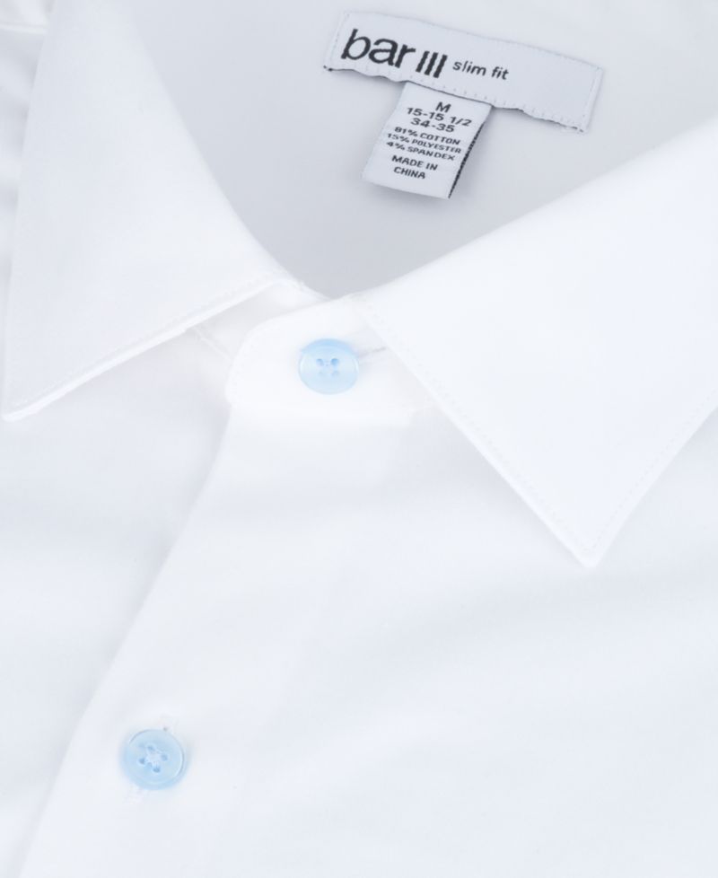 Men's Sateen Solid Contrast Buttons Dress Shirt