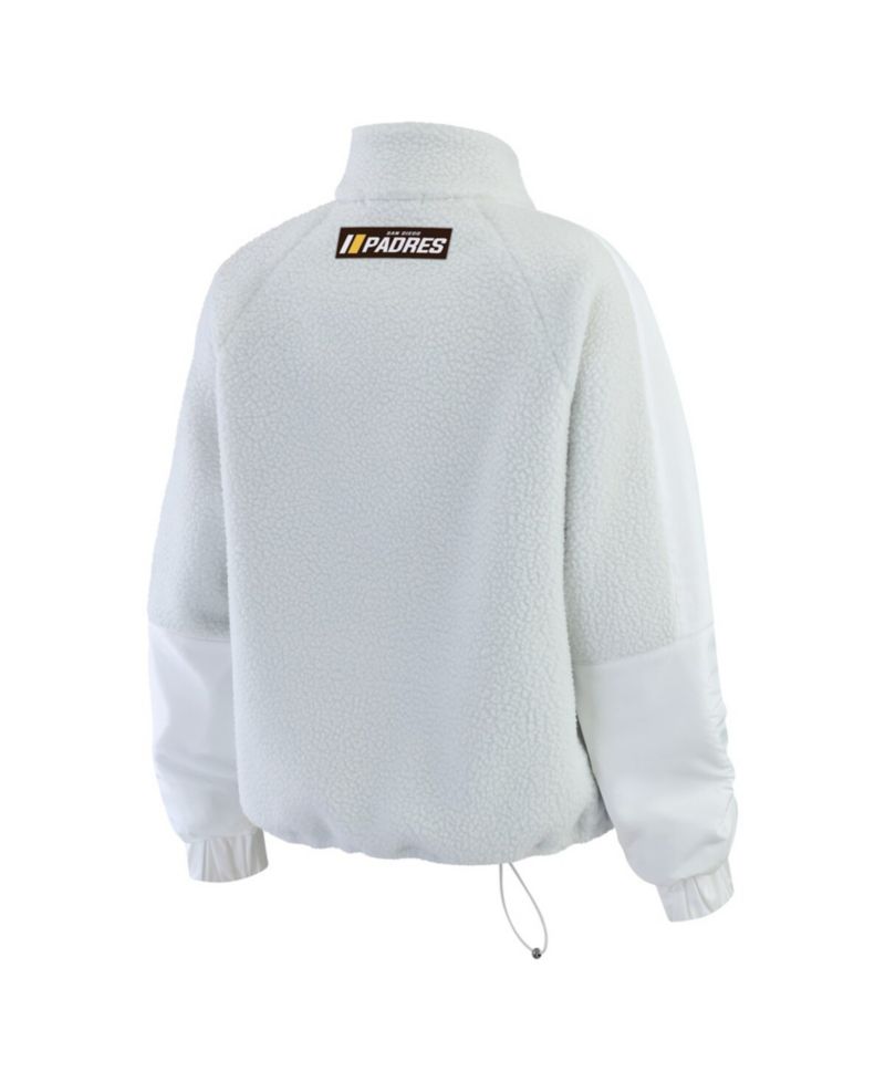 Women's Gray San Diego Padres Polar Fleece Quarter-Zip Jacket