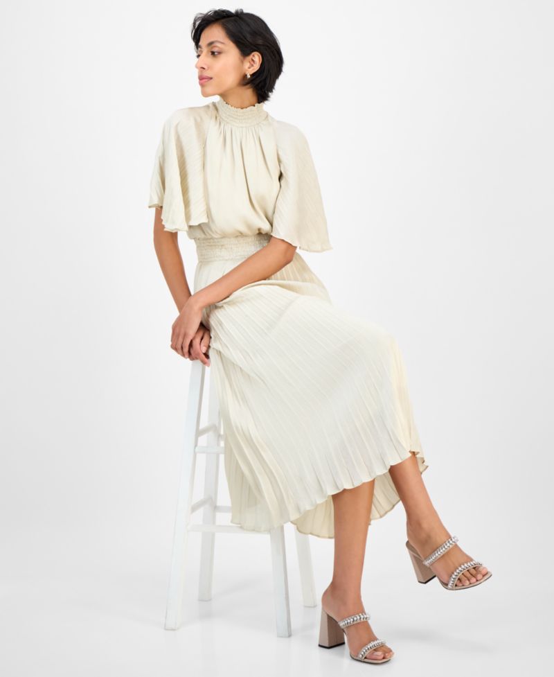 Women's Pleated Smocked Dress