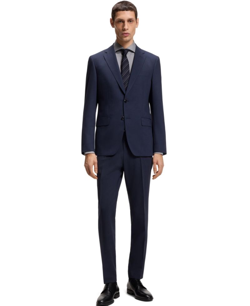 Men's Stretch Cotton Structured Slim-Fit Dress Shirt