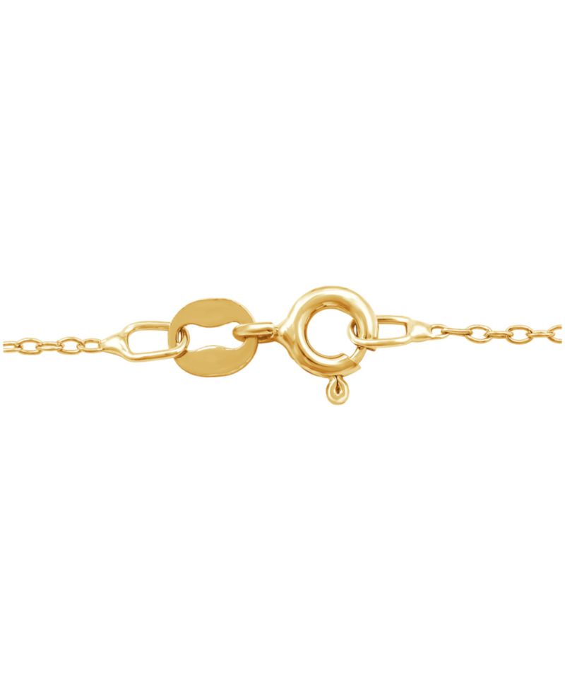 Diamond Cross Pendant Necklace in 18k Gold over Sterling Silver (1/10 ct. t.w.)