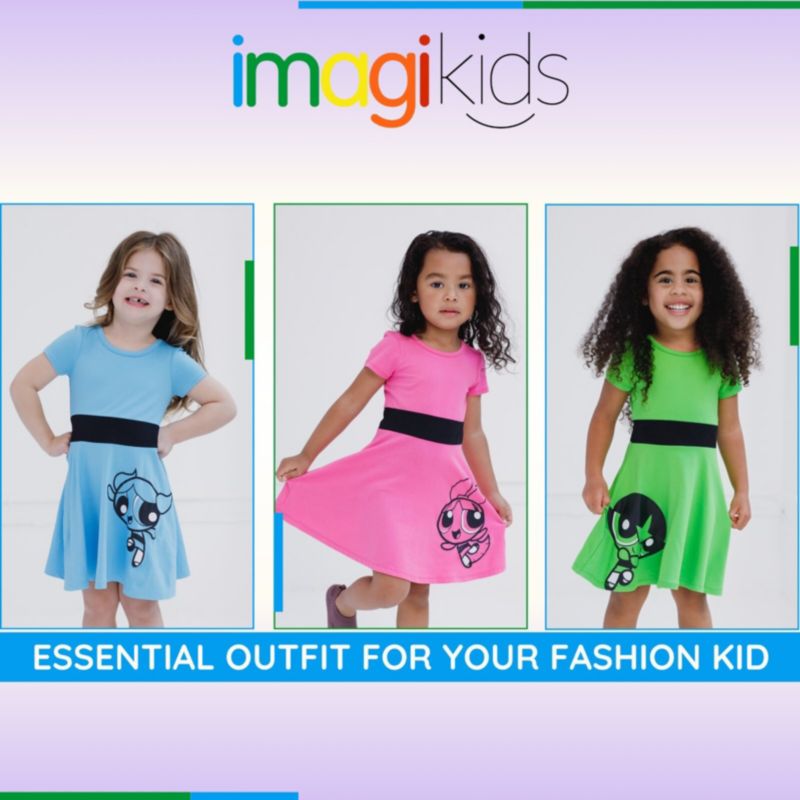 Toddler Girls The Powerpuff The Powerpuff Cosplay Dress to (2T - 14-16