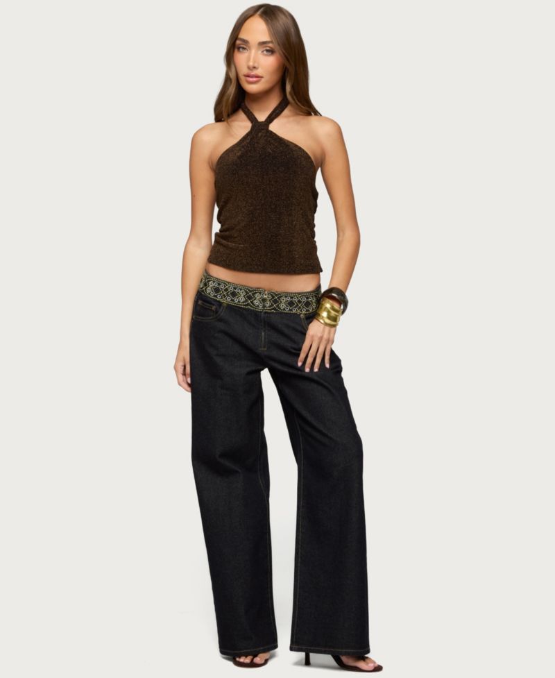 Women's Katalya Glitter Halter Top