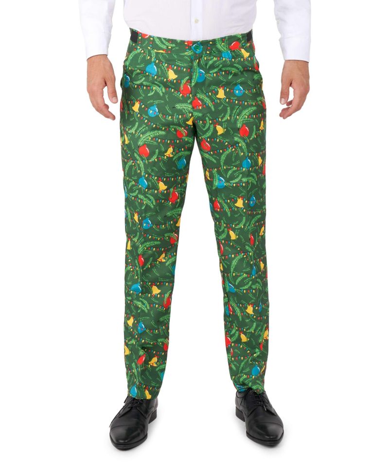 Men's Christmas Suit - Real Light Up Festive Outfit Slim Fit - Green