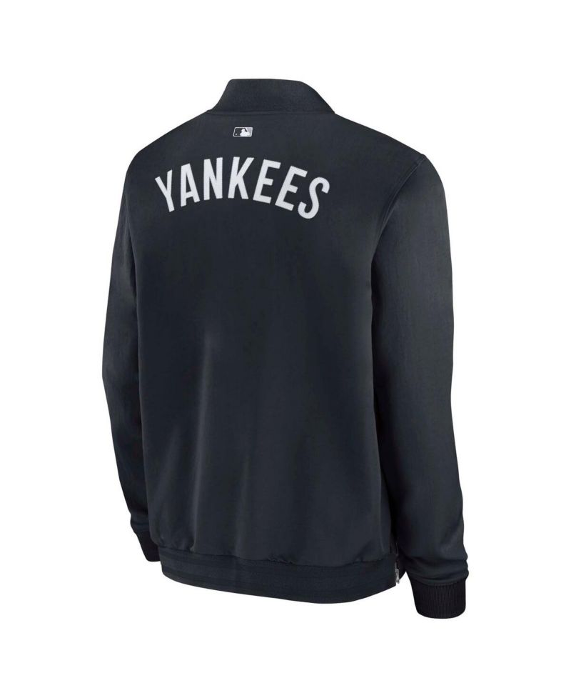 Men's Navy New York Yankees Authentic Collection Dugout Full-Zip Bomber Jacket