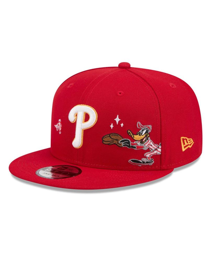 Men's Red Philadelphia Phillies Looney Tunes Daffy Duck 9FIFTY Snapback Hat