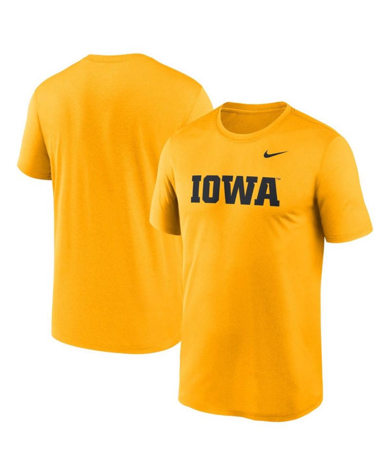 Men's Gold Iowa Hawkeyes Primetime Legend Wordmark T-Shirt