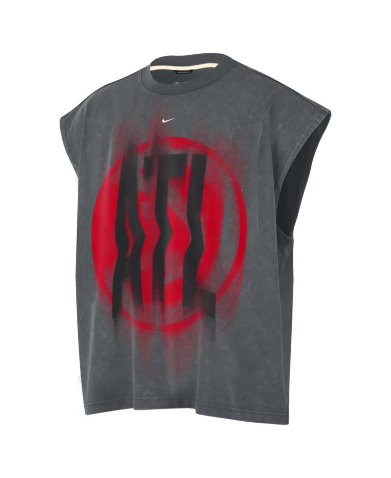 Men's Charcoal Atlanta Hawks 2026 Standard Issue Pre-Game Sleeveless Top