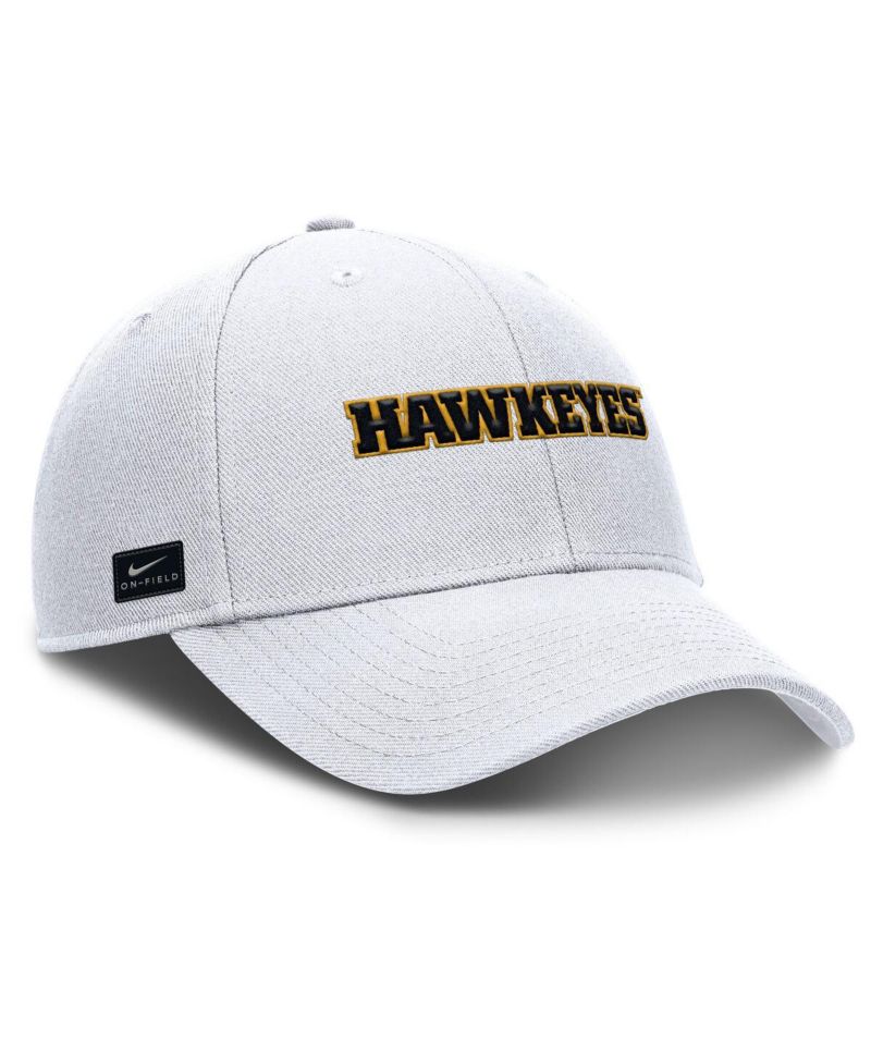 Men's White Iowa Hawkeyes 2025 On-Field Rise Performance Adjustable Hat