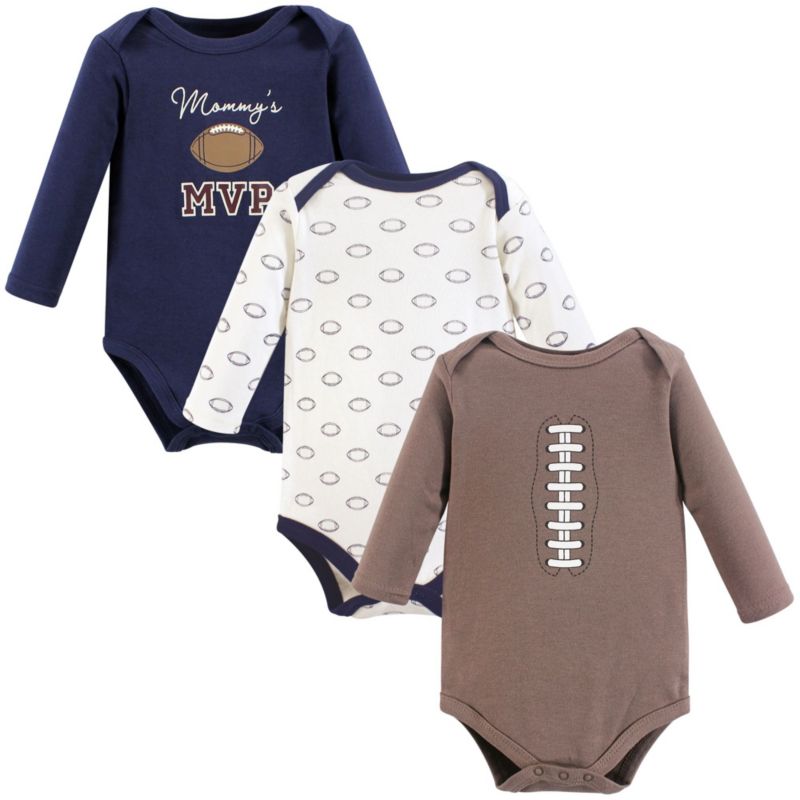 Baby Boys Cotton Long-Sleeve Bodysuit 3Pk