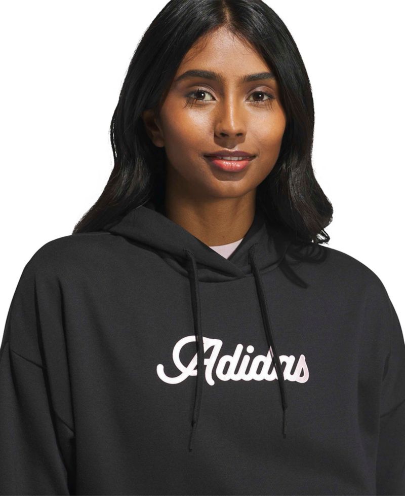 Women's Fleece Metallic Wordmark Graphic Hoodie