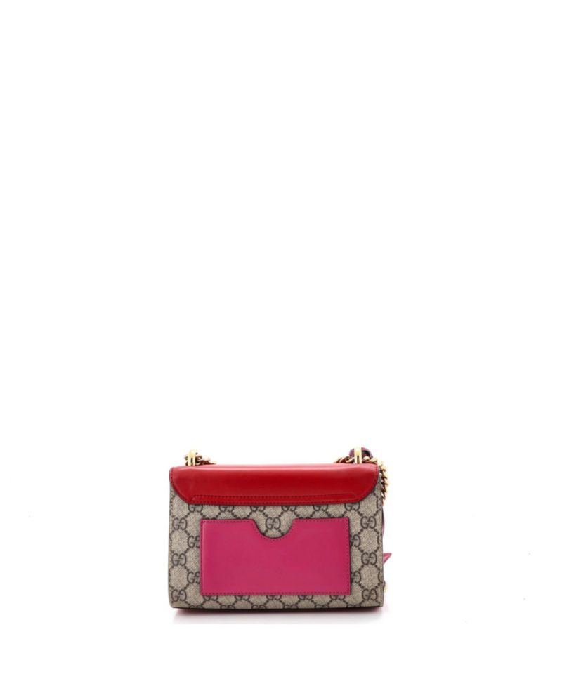 Small Padlock Shoulder Bag GG Coated Canvas and Leather