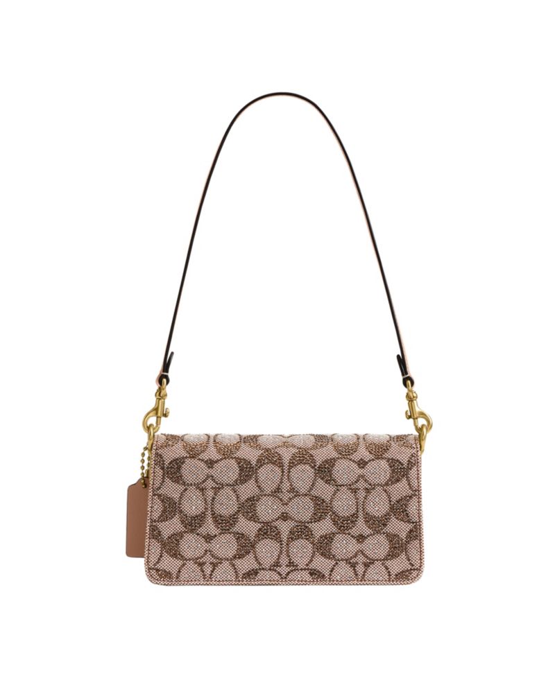 Tabby Small Crystal Signature Jacquard Shoulder Bag 20