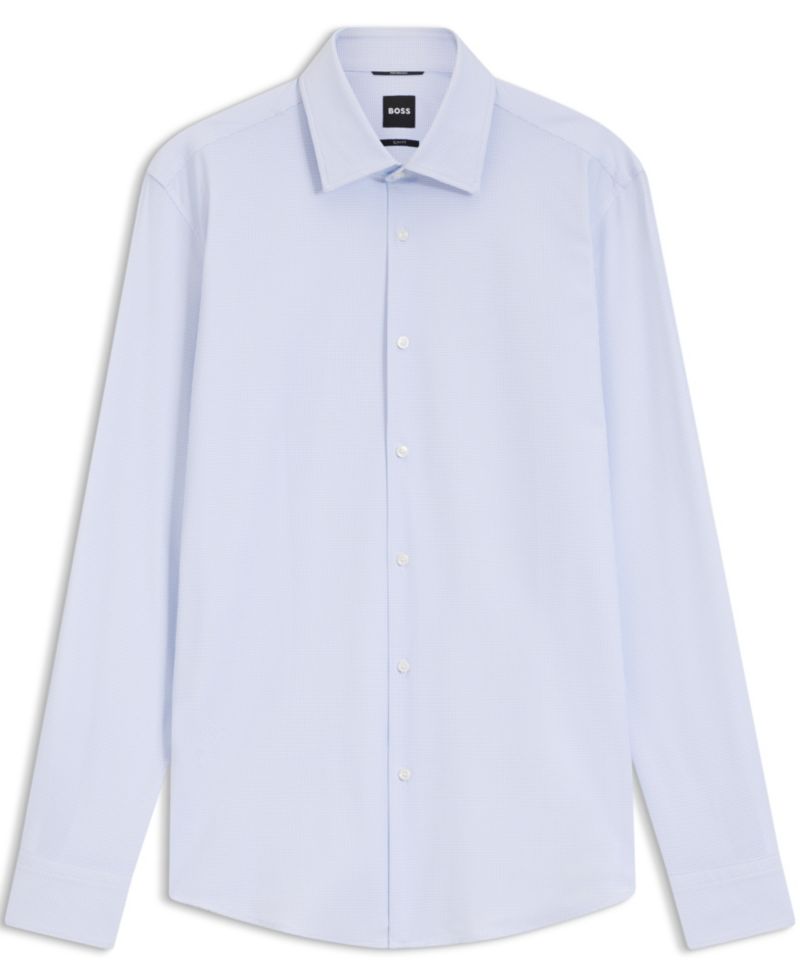 BOSS by Men's Printed Performance-Stretch Fabric Slim-Fit Dress Shirt