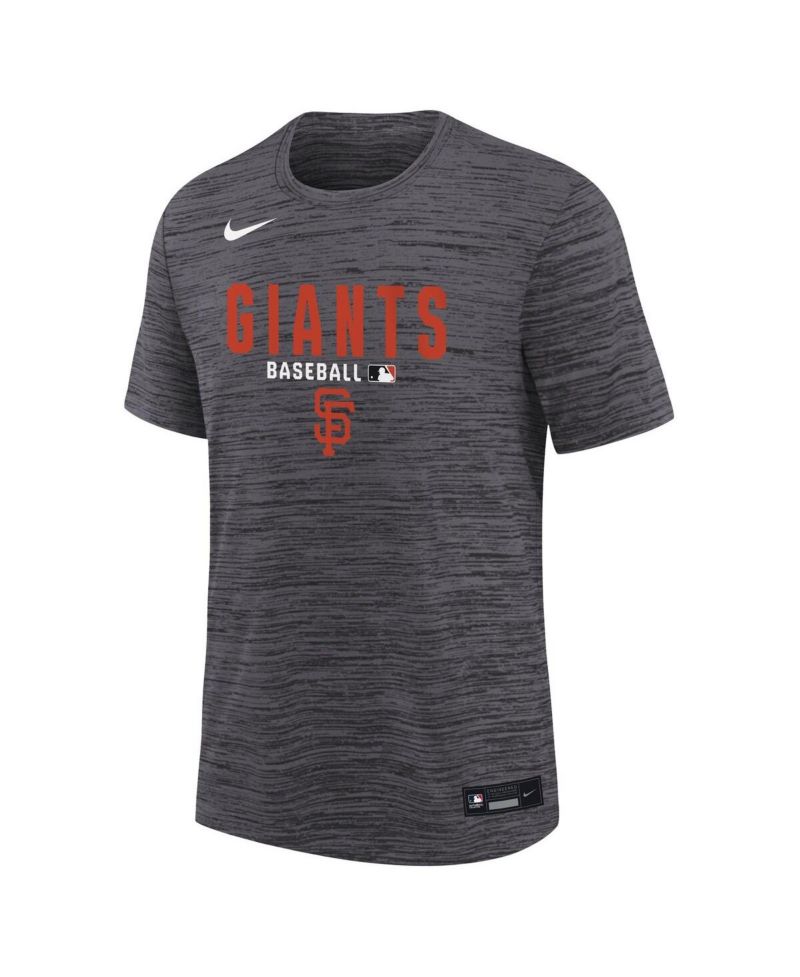Big Boys and Girls Black San Francisco Giants Authentic Collection Velocity Dri-FIT T-Shirt