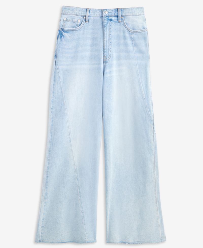 Women's High-Rise Twist Seam Wide-Leg Jeans, Regular & Short