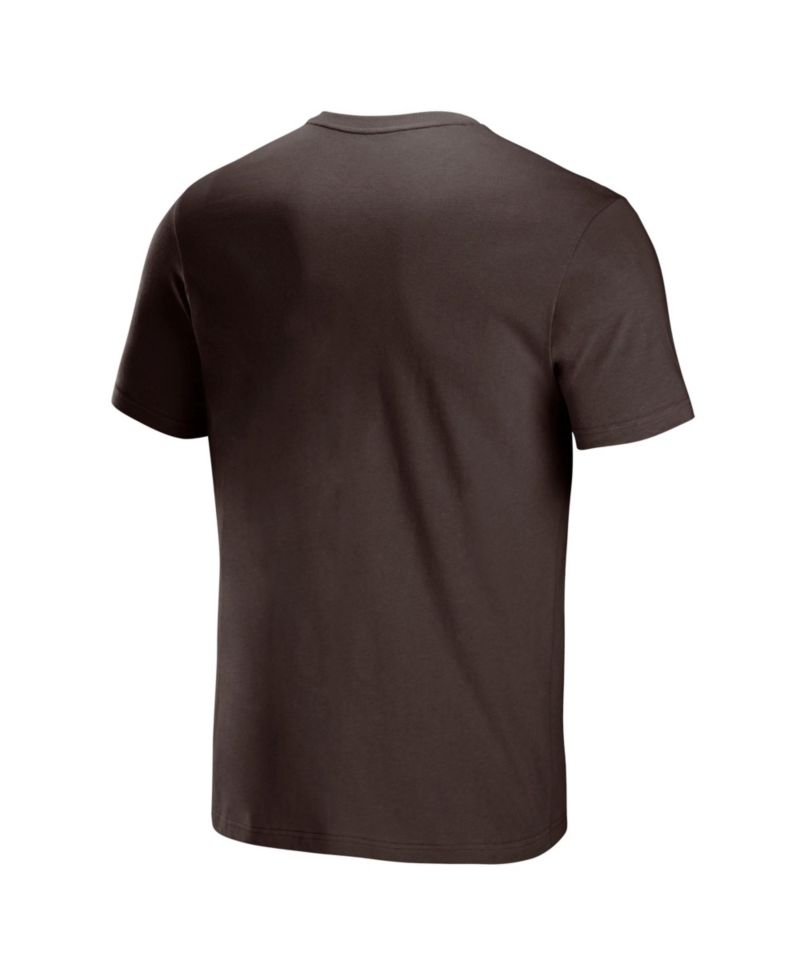 Men's NFL X Staple Black Cleveland Browns Lockup Logo Short Sleeve T-shirt