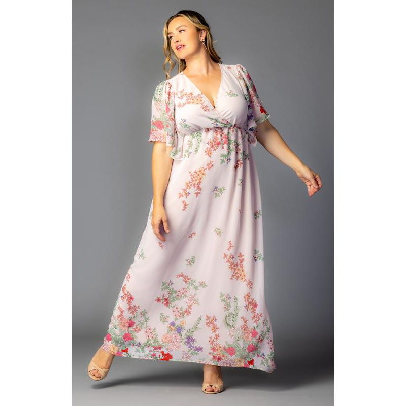 Plus Size Catalina Border Print Gown