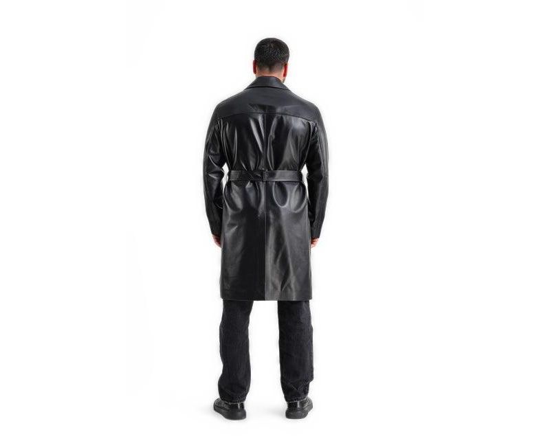 Men's Camden Leather Trench Coat